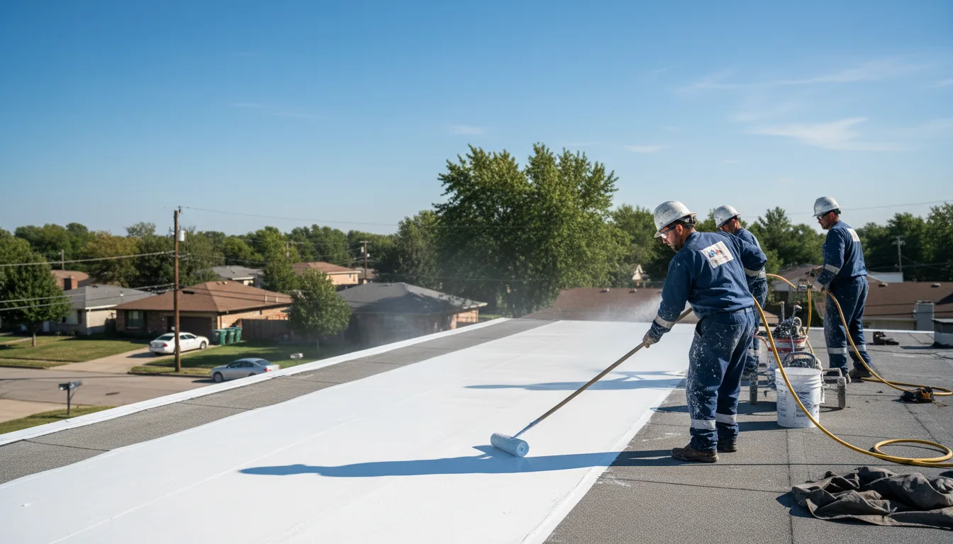 Commercial roof coating in Elmhurst, IL near me